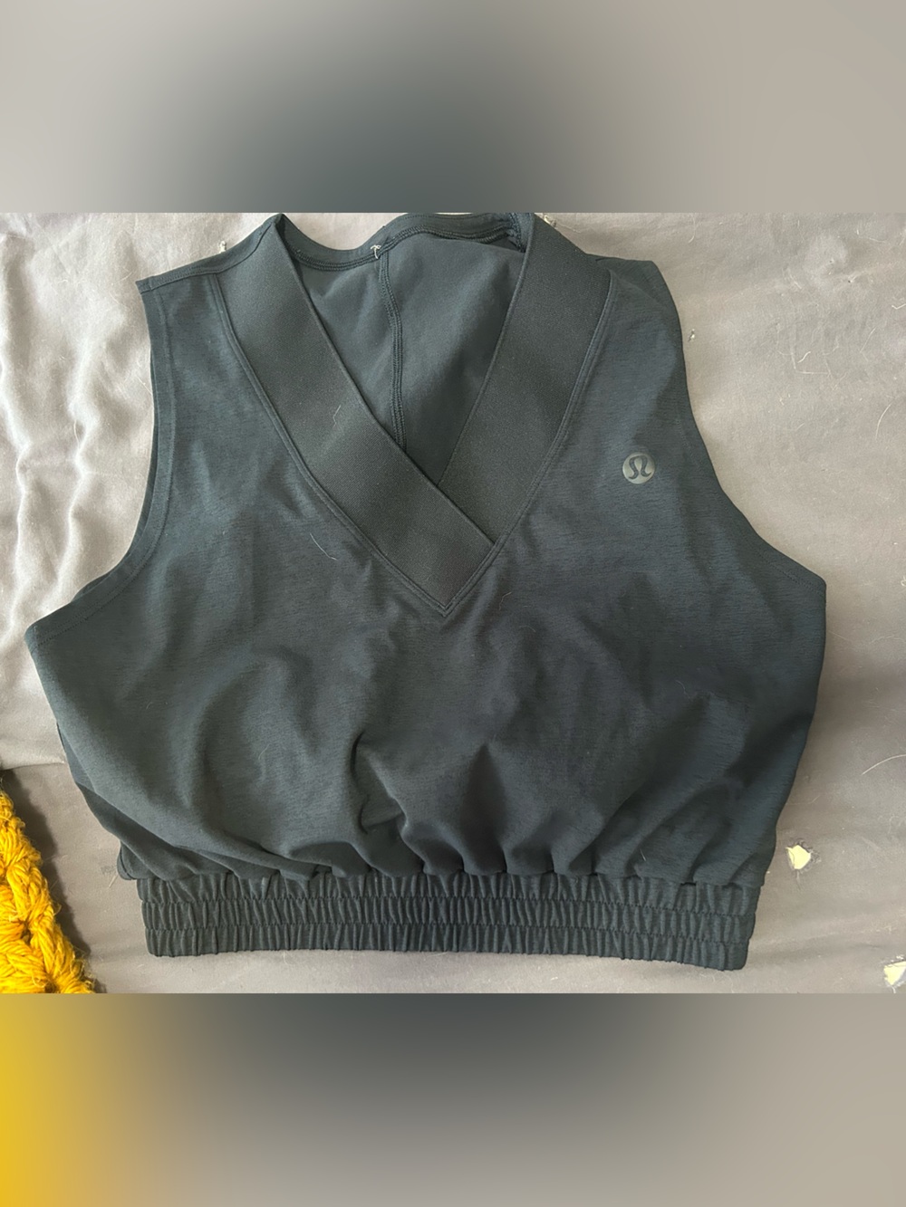 Lululemon Womens True Navy Blue Varsity Sleeveless Cropped Tennis Tank Top SZ 6